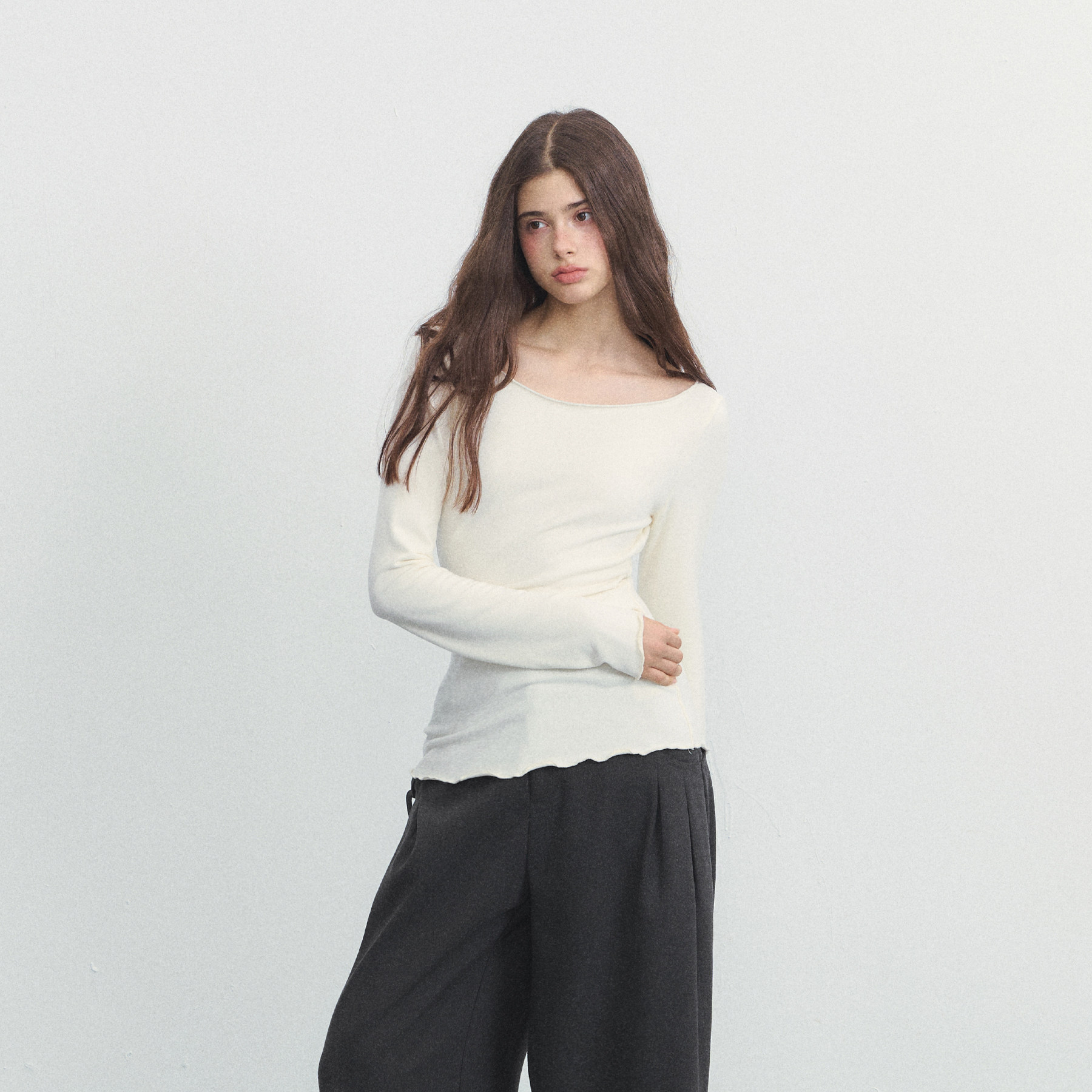 SPEAR YOUTH“9cm体态”半高领纯色打底衫百搭修身内搭长袖T恤女,淘宝优惠券,粉丝福利购,淘宝优惠卷