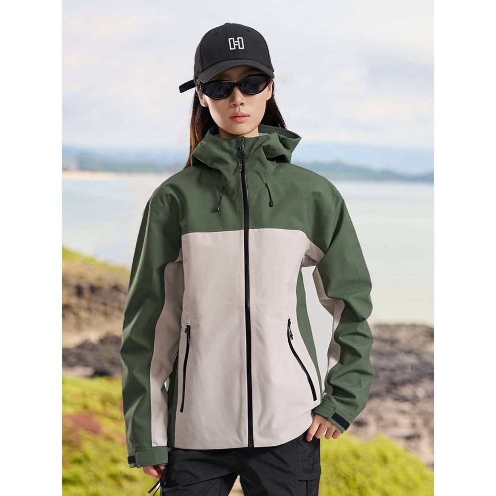 真美三合一制衣三门冲锋衣女硬壳防风防水拼接防暴雨十大名牌全热 - 图0