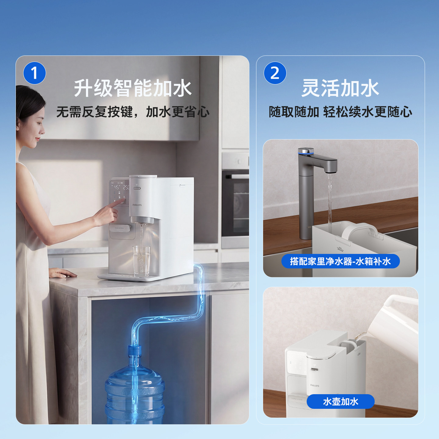 Philips' first smoothie large ice cube ice water dispenser