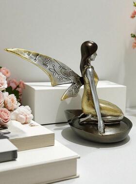新款花仙子女孩摆件家居客厅卧室装饰品电视柜桌面树脂工艺品