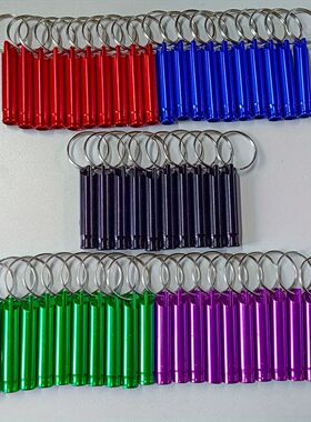 50pcs Aluminum Alloy Emergency Survival Whistle with Keychai