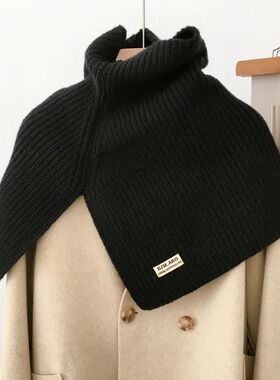 New Split High Collar Scarf For Women Girls Students Autumn