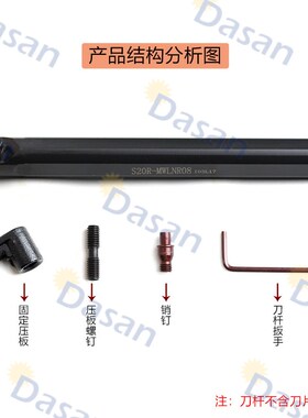 95度内孔车刀杆S20R-MWLNR08S16Q/S25S/S32T-MWLNL08桃型镗孔刀杆