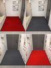 Entrance door floor mat, entrance door, indoor red carpet