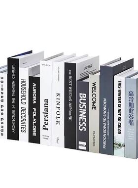 l现代简约客假书仿真书摆件道具模型摆样板房厅设办室公酒柜装饰