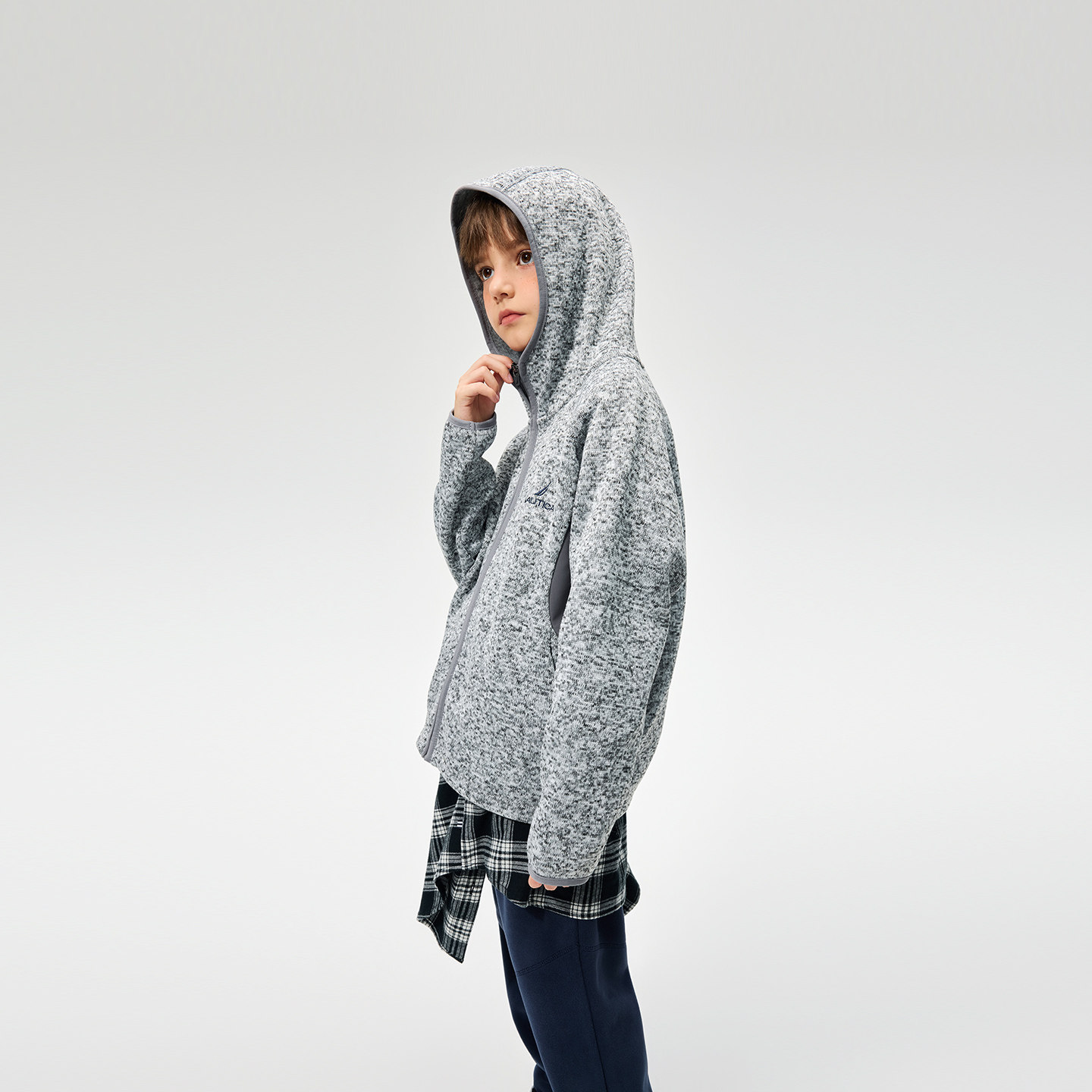 【花纱绒】NAUTICA童装 男童女童连帽外套秋冬季儿童加绒外衣保暖,淘宝优惠券,粉丝福利购,淘宝优惠卷