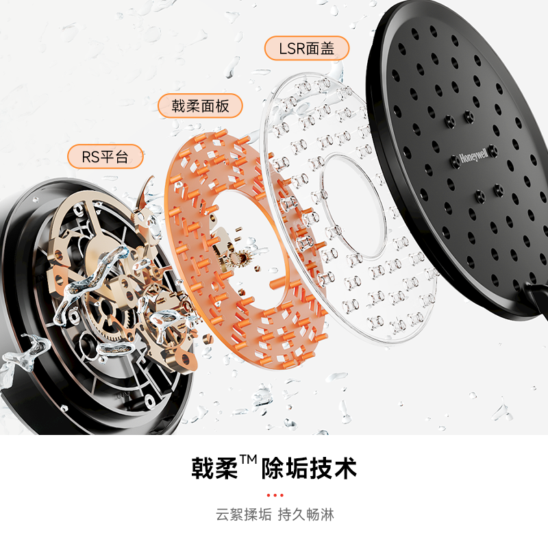 Honeywell 霍尼韦尔 戟柔自洁除垢花洒 双重优惠折后￥49包邮 3色可选 淘金币可抵扣3元