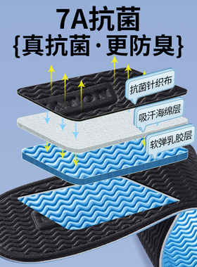 男士专用超薄乳胶鞋垫男抗菌除臭