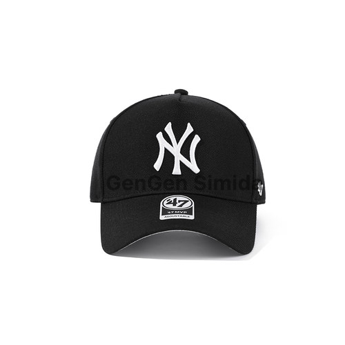 47brand MVP 硬顶黑色道奇队LA高顶加深五片棒球帽出游运动棒球帽 - 图1