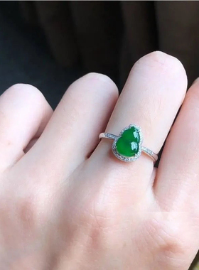 瑞丽新款s925镶嵌阳绿女葫芦玉髓