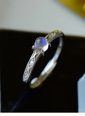 星夜新品人造小众设计风活口戒指