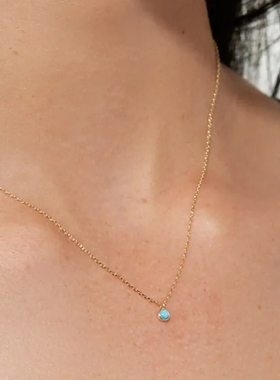 蓝色多瑙河蓝松石S925银圆珠吊坠