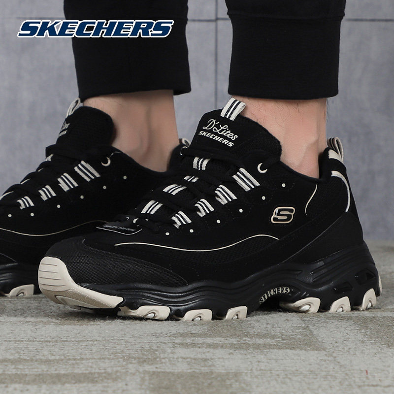 斯凯奇冬季加绒新款情侣老爹熊猫鞋 skechers斯凯奇丰宏板鞋/休闲鞋