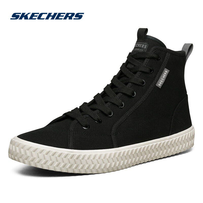 skechers 2021秋季新款高帮鞋帆布鞋 skechers斯凯奇丰宏板鞋