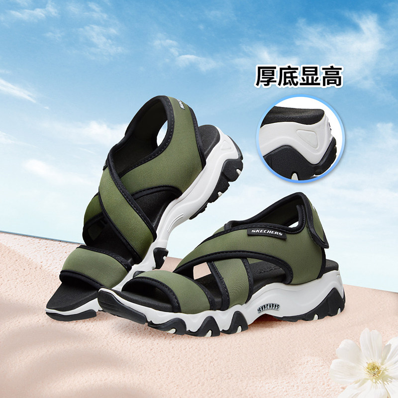 skechers /斯凯奇夏季新款休闲女鞋 skechers斯凯奇丰宏运动沙滩鞋/凉鞋