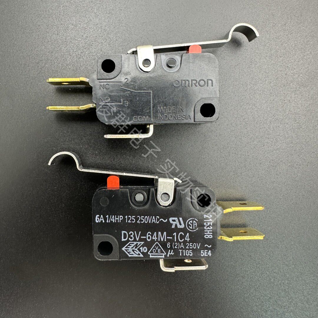 OMRON欧姆龙D3V-64M-1C4微动复位开关微波炉门检测电源按键6A - 图2