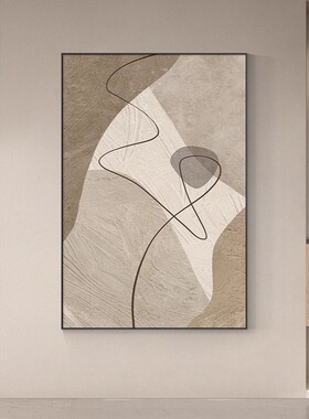 现代简约玄关装饰画抽象肌理壁画大尺寸客厅沙发背景墙挂画落地画