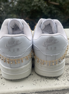 珍珠鞋链爱心扣AF1三叶草aj1板鞋samba空军一号1970s鞋子DIY配饰