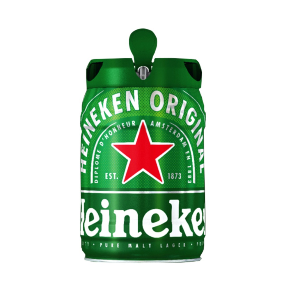 【临期至6月28日】喜力啤酒荷兰原装进口铁金刚5L大桶装扎啤大桶