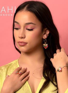 SAHI情人之眼双拼带钻心形手链