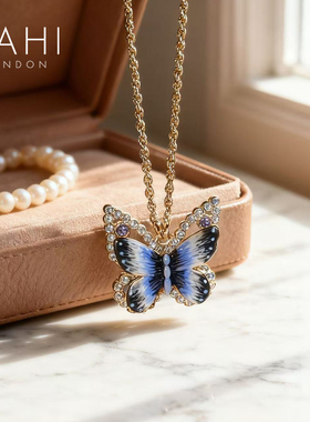 SAHI蝴蝶项链女2026新款锁骨链高级感轻奢小众甜美生日礼物送女友