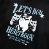 Heartboon Hart Jumper логотип печать с капюшоном с капюшоном мужская бренда прилив черный пуловер