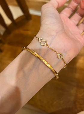 金色葫芦铜钱手链女轻奢小众精致