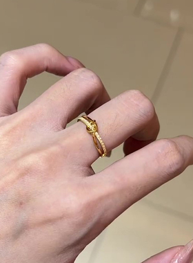 复古指环轻奢高级感素圈食指戒