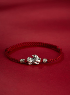 马上有钱马年本命年红绳手链女款