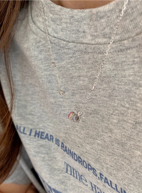 彩色小蛮腰项链女高级感轻奢小众