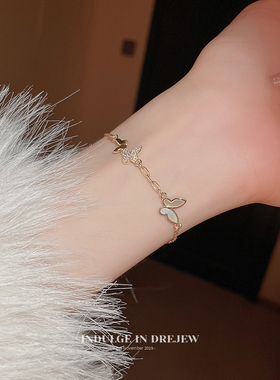 蝴蝶手链女生轻奢小众精致高级感