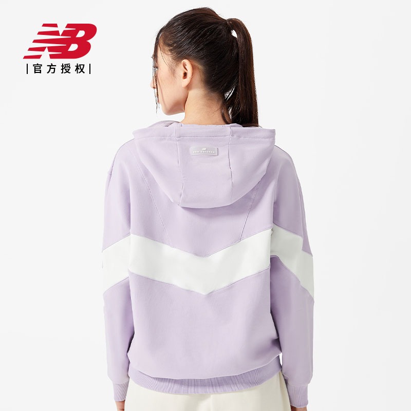 New Balance NB官方正品卫衣女士百搭运动休闲连帽上衣5CC39342-图0