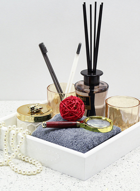 浴室柜摆件卫生间摆件托盘组合