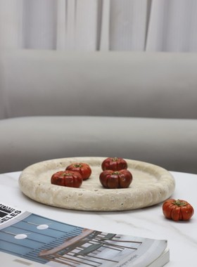 大理石浴室托盘置物盘装饰摆件