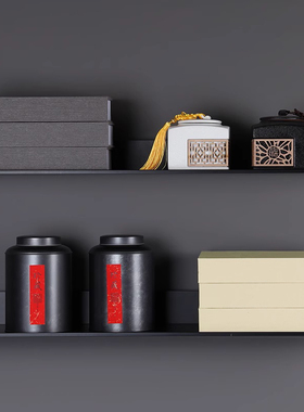 茶室摆件茶叶罐新中式客厅装饰品