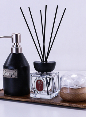 新中式卫生间香薰洗手液托盘套装
