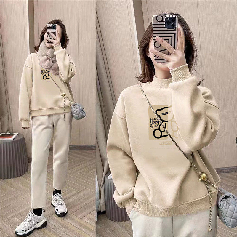 2025新款半高领加绒卫衣女秋冬女士休闲内搭外穿打底保暖外套上衣,淘宝优惠券,粉丝福利购,淘宝优惠卷