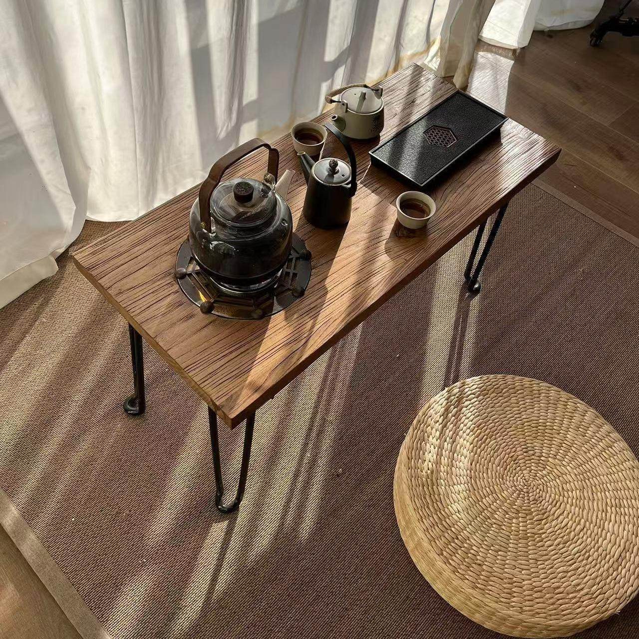 野炊露营户外庭院茶桌围炉煮茶烤火桌卡式炉便携折叠桌实木茶几,淘宝优惠券,粉丝福利购,淘宝优惠卷