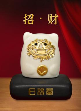 石敢当小摆件可爱创意泉州狮子门口客厅桌面装饰厦门漆线雕工艺品