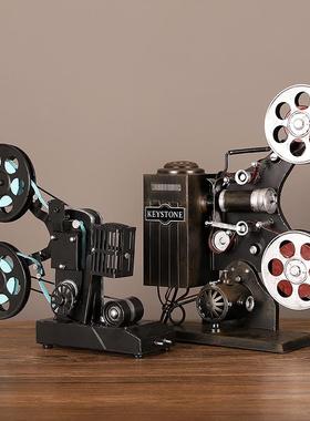 复古怀旧电影放映机落地摆件铁艺民宿店铺橱窗装饰品道具老式物件