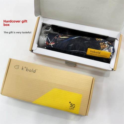 德国kobold酷波加厚黑胶遮阳防晒伞紫外线五折叠便携小巧晴雨女 - 图3