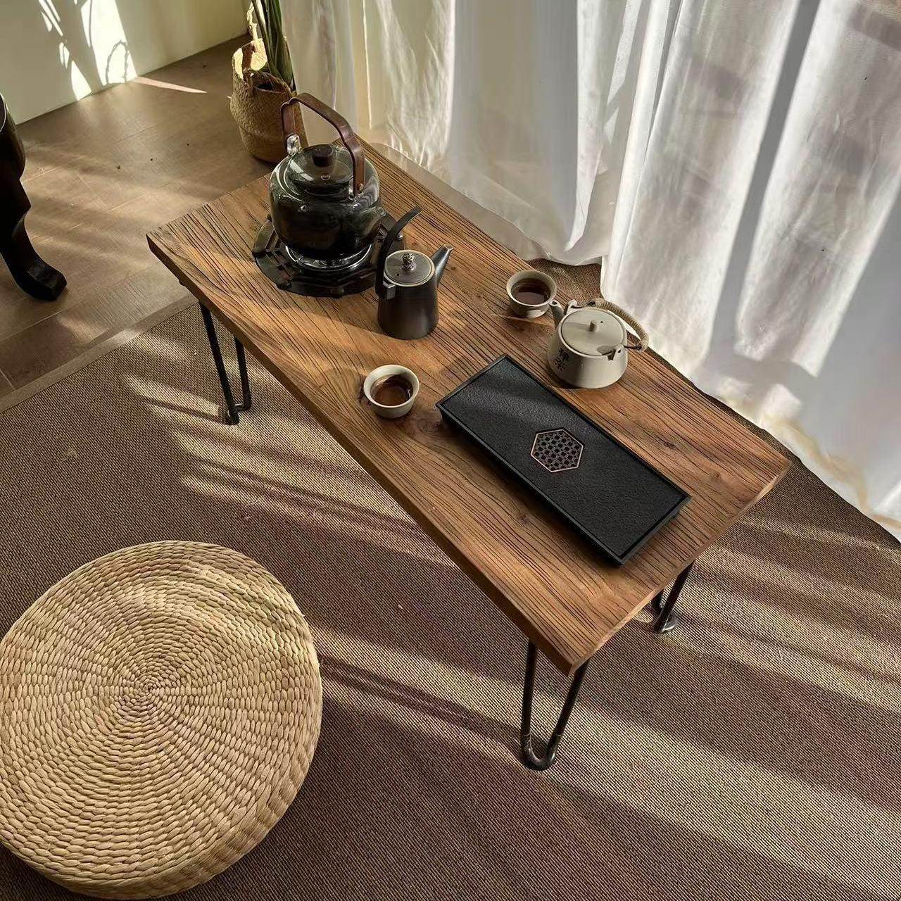 野炊露营户外庭院茶桌围炉煮茶烤火桌卡式炉便携折叠桌实木茶几,淘宝优惠券,粉丝福利购,淘宝优惠卷