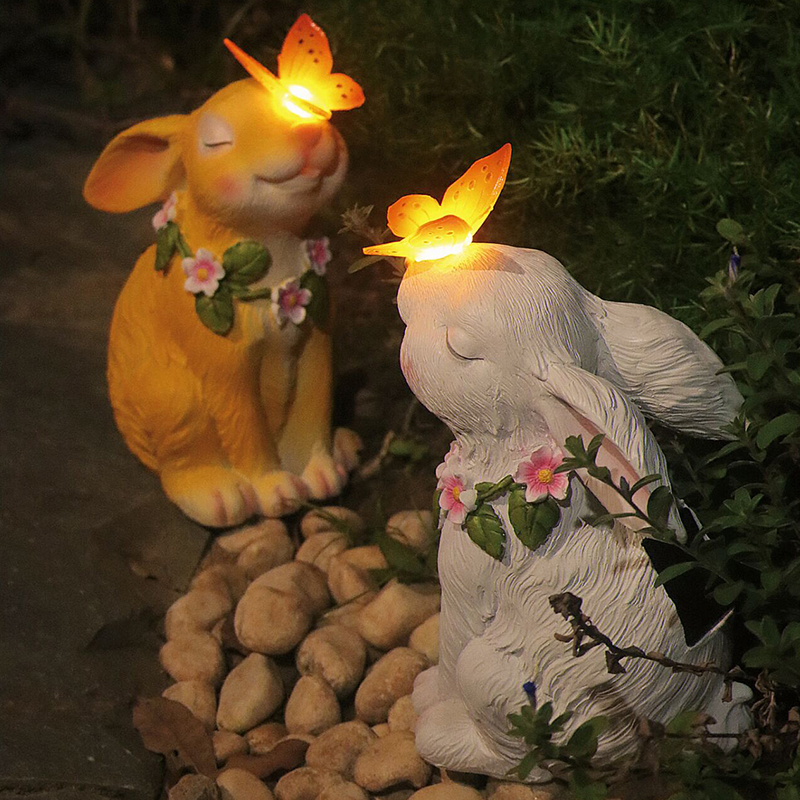 太阳能户外灯兔子动物灯庭院花园布置摆件阳台装饰景观草坪灯地灯-图2