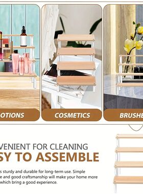 Wooden Transparent Display Rack, Perfume Storage Rack, Multi