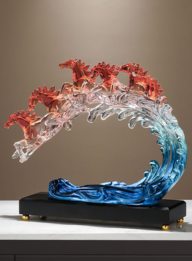 创意马到成功新中式摆件