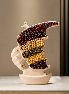 轻奢五谷丰登福猫摆件开业礼物