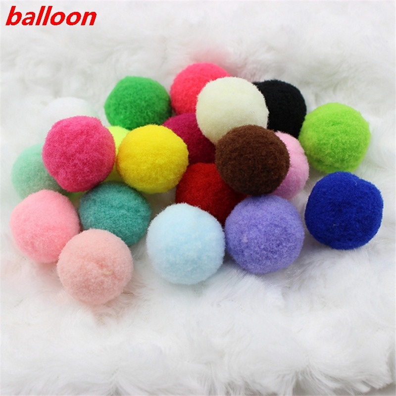 推荐50pcs/lot 25mm Multicolor Pompom Fur Wholesale For Craft - 图2