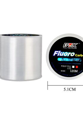 Fishing Line 120M Fluorocarbon #10.0 0.600mm,21.5kg/45lb Hig
