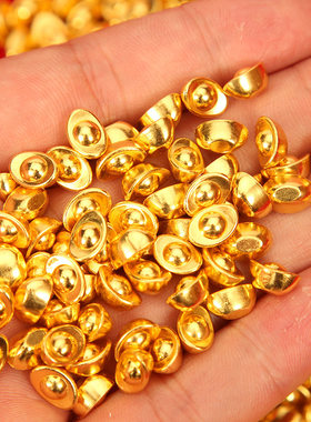 中式迷你金元宝聚宝盆摆件乔迁