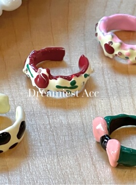 Dreamiest ACC┊Candy Paradise 小众设计画油开口戒指